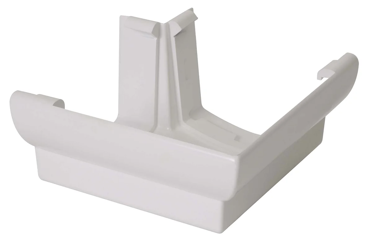 Angle extérieur à 90° pour gouttière Ovation, blanc