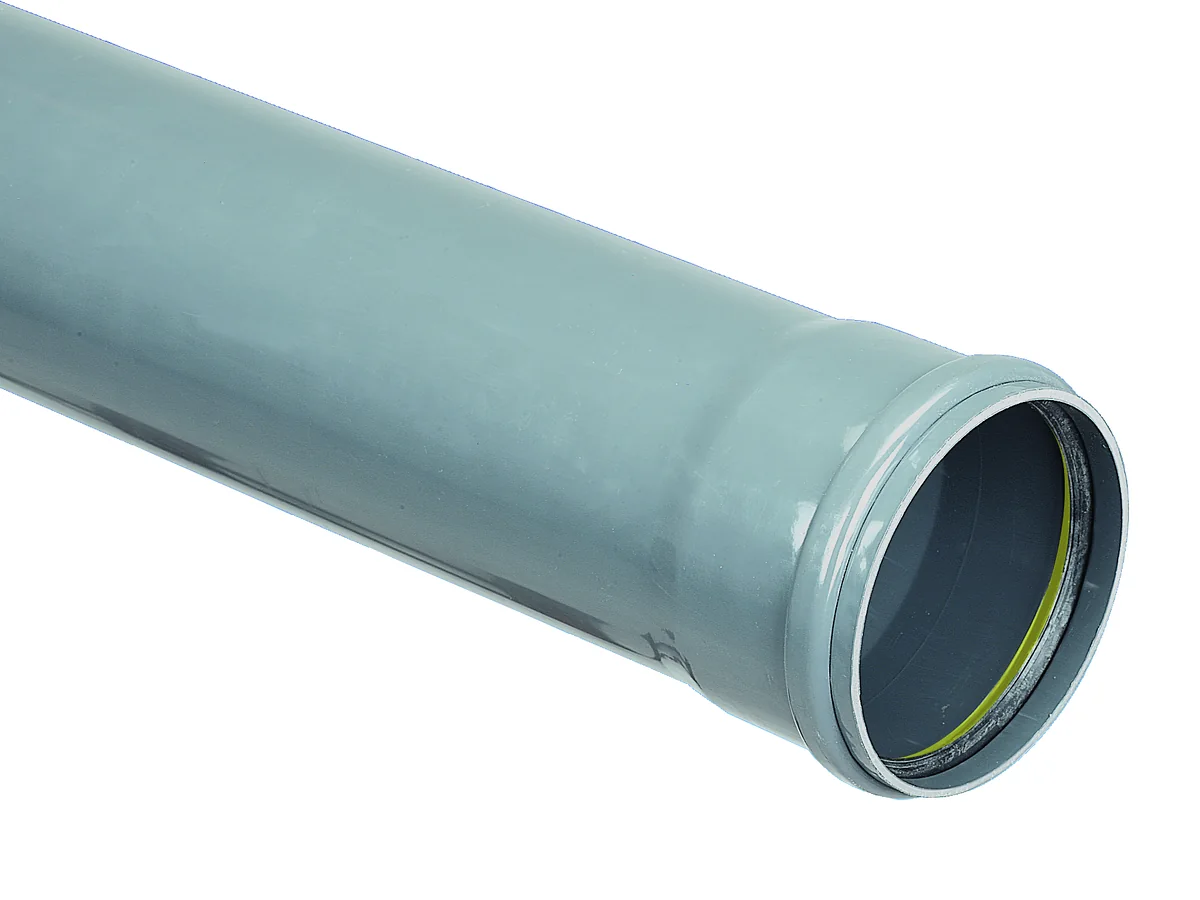 Tube d'assainissement PVC, diamètre 125, CR8, 3 mètres
